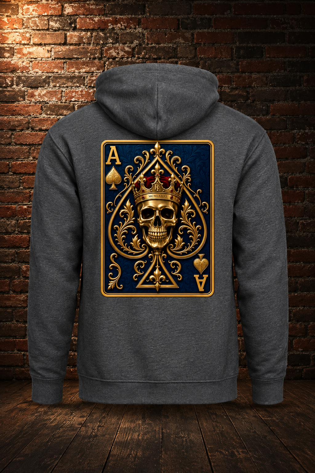 Ace Eternal Dark Heather crowned-skull back BB