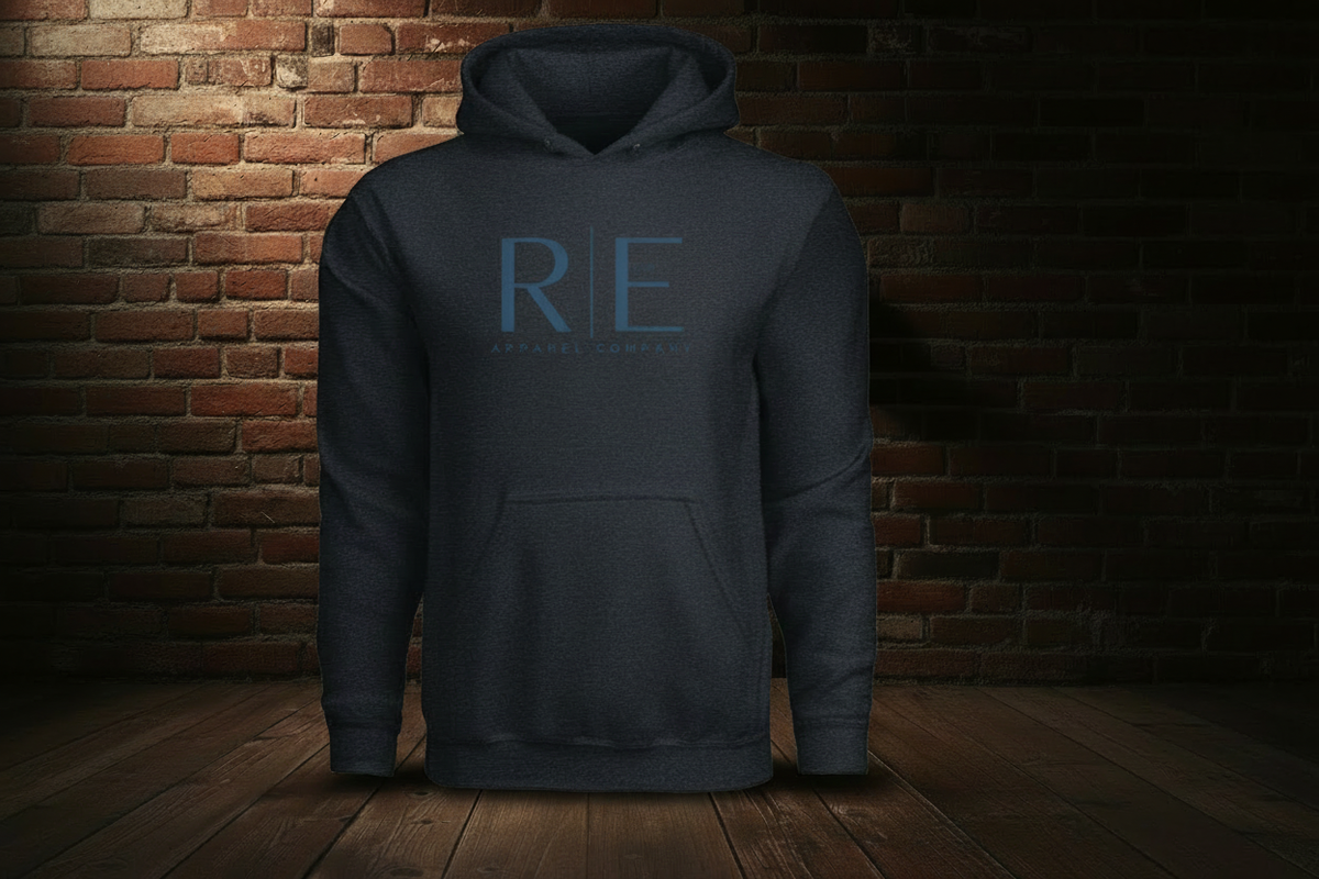 Blue Hoodie — Heather Sport Dark Navy redo