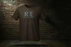 Blue Tee — Dark Brown