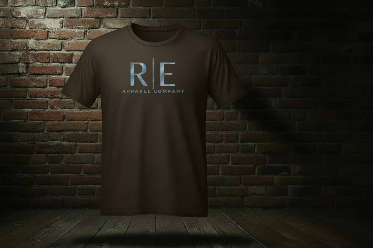 Blue Tee — Dark Brown