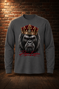 Crowned Defiance Charcoal long-sleeve front BB