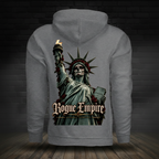 Liberty Never Dies Hoodie Fan Charcoal Heather back boutique-background image