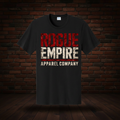 Rogue Legacy Tee Series II Jet Black exact artwork on dark red brick and wood floor background