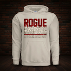 Rogue Legacy Sand Hoodie Series II exact artwork on dark red brick and wood floor background