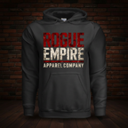 Rogue Legacy Black Hoodie Series II exact artwork on dark red brick and wood floor background
