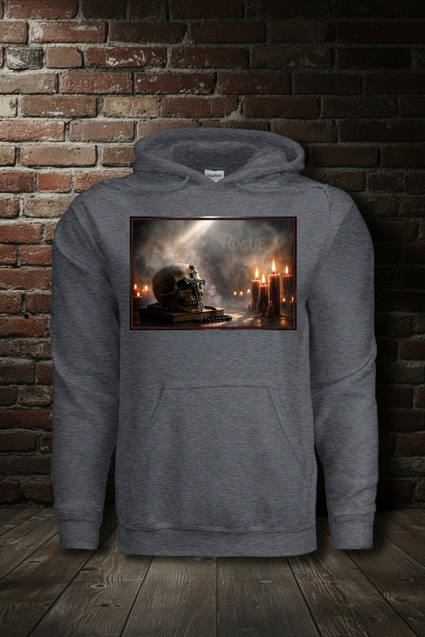 Vigil Hoodie with boutique background