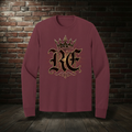RE Crown long-sleeve tee in Athletic Maroon with boutique background