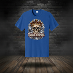 Exhale to Exalt Tee True Royal colorway using the saved boutique background treatment