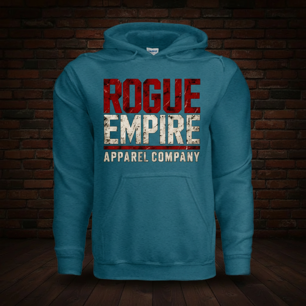 Rogue Legacy Antique Sapphire Hoodie Series II exact artwork on dark red brick and wood floor background