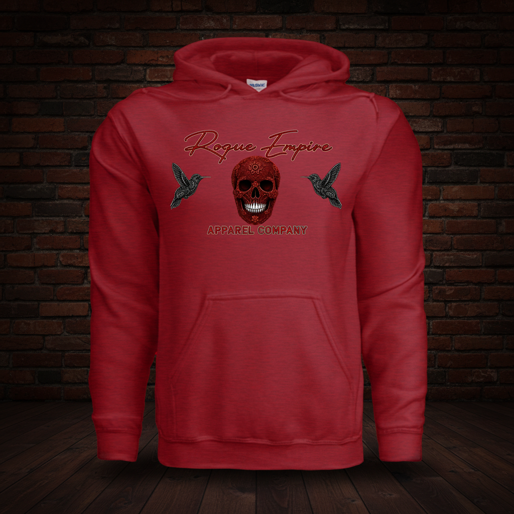 Colibri Antique Cherry Red Hoodie — boutique background