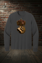 Royal Drip Tee long sleeve in Jet Black with Rogue Empire boutique background
