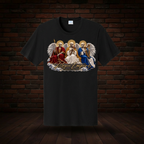 The Sovereign Three Tee Jet Black dark red brick and wood floor boutique-background image