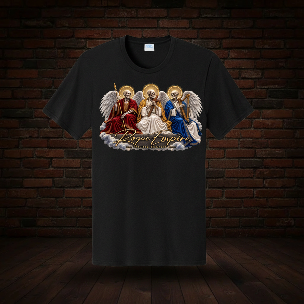 The Sovereign Three Tee Jet Black dark red brick and wood floor boutique-background image