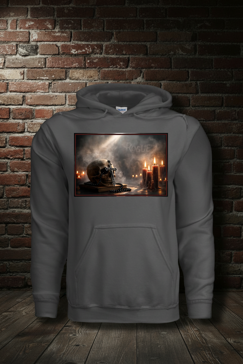 Vigil Hoodie with boutique background