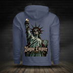 Liberty Never Dies Hoodie Heather Sport Dark Navy back boutique-background image