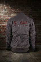 Empire Globe Crest Bomber back with boutique background