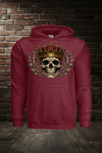 Sovereign Skull Hoodie with boutique background