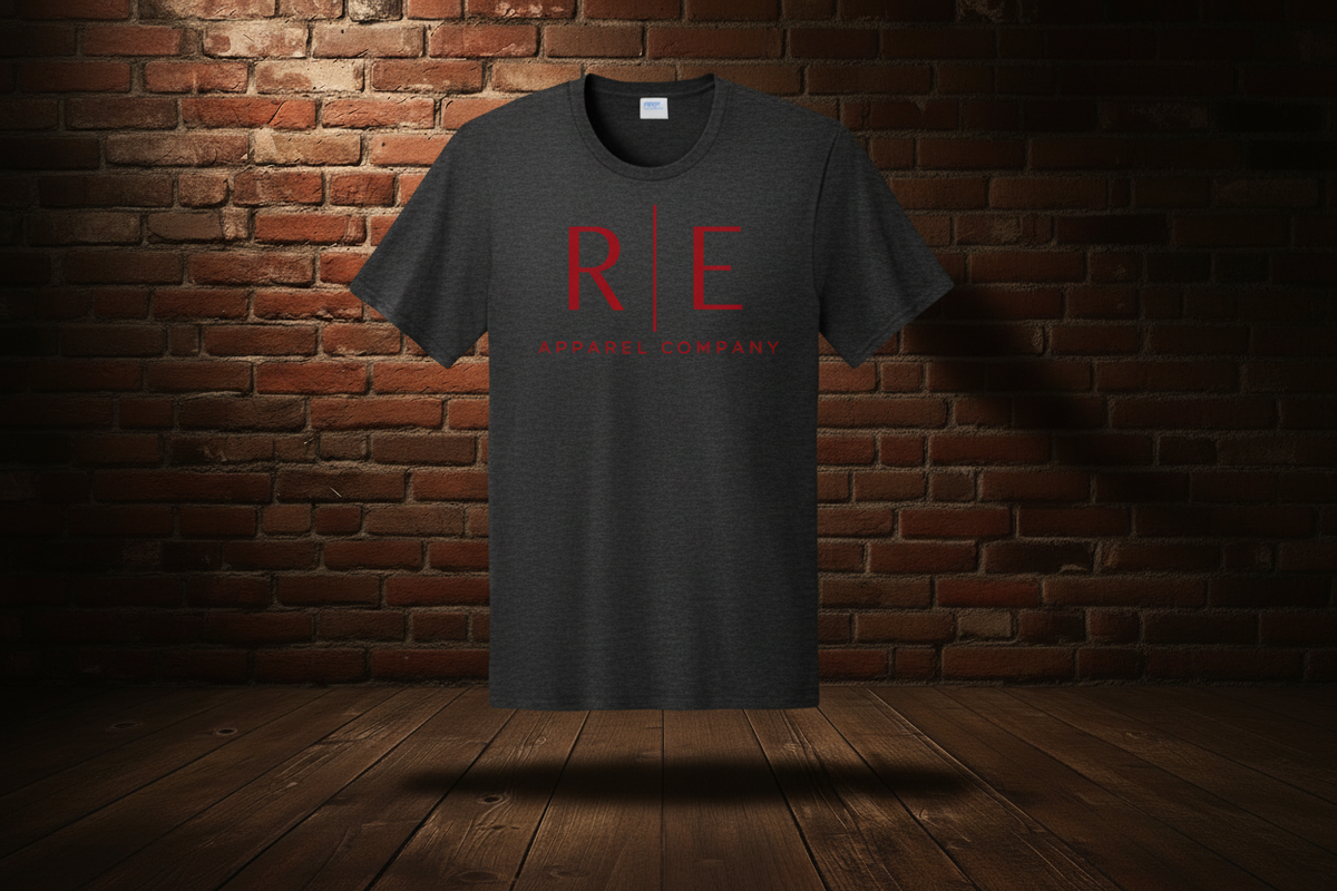 Oxblood Tee — Charcoal