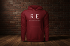 Rogue Standard White Hoodie - Antique Cherry Red