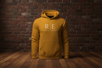 Rogue Standard White Hoodie - Gold hood down