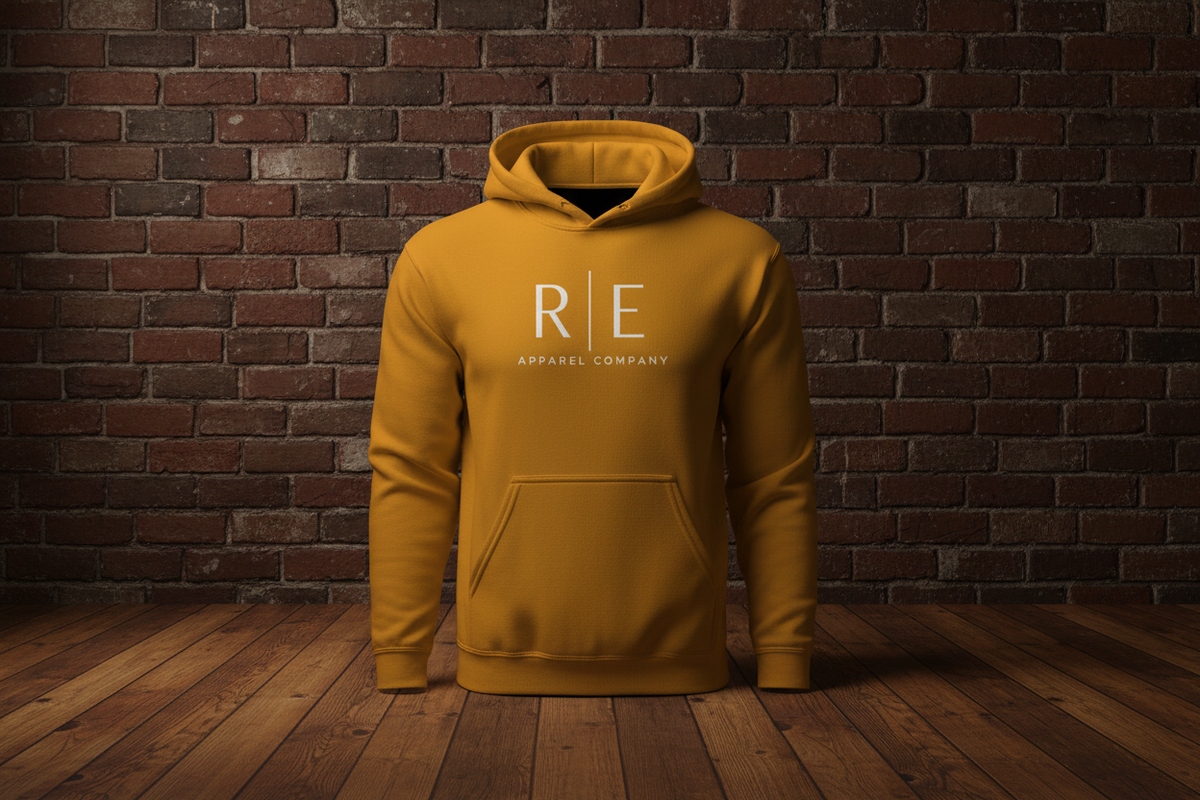 Rogue Standard White Hoodie - Gold hood down