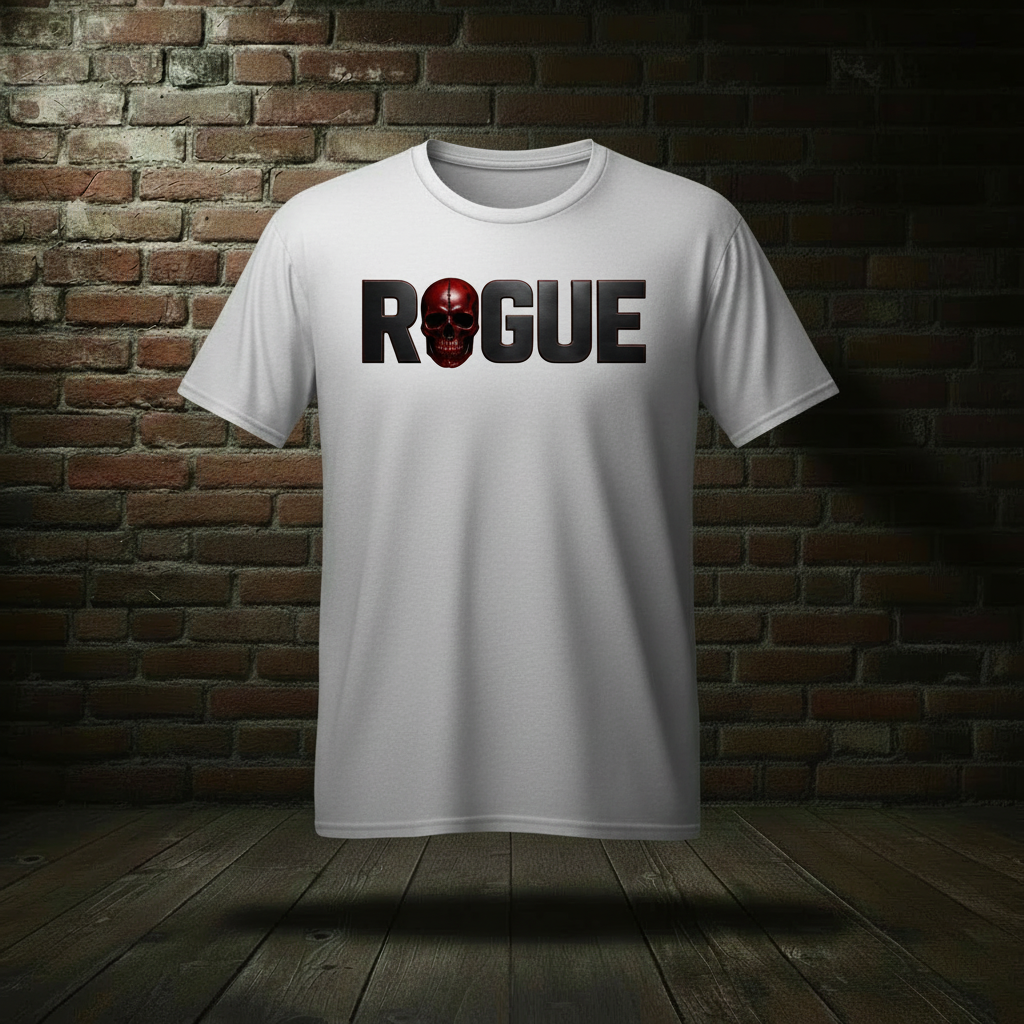 White tee matched to the gallery style